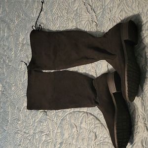 Unisa black suede over the knee boots. Size 10